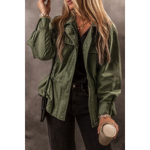 Utility Jacket Relaxed Fit met Verstelbare Taille