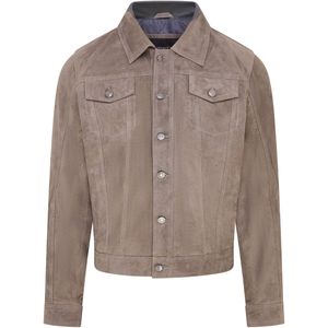 Nurmes - Geitensuèdeleren Herenjas - Grijs