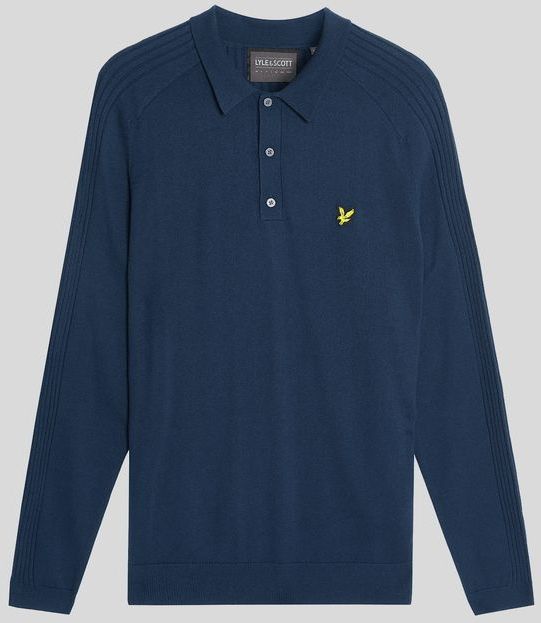 Lyle & Scott - Golf Polo - Blauw - Lange Mouwen