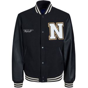 JACK & JONES ORIGINALS Bomberjack JORCOLLEGE met Printopdruk Zwart