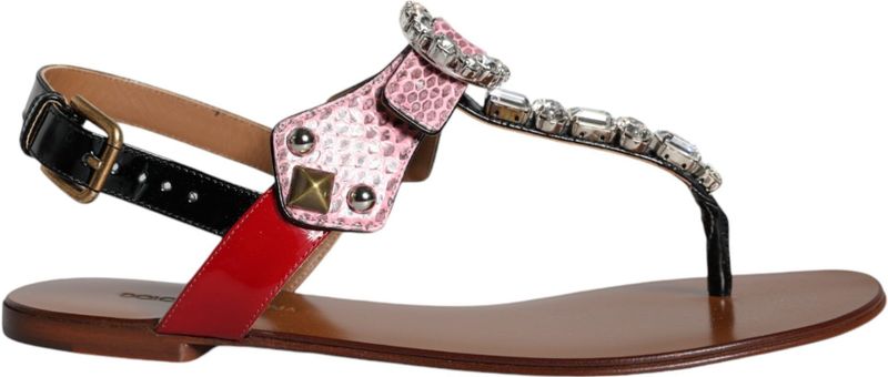 Dolce & Gabbana - Veelkleurige Sandalen - Leer