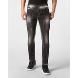 Philipp Plein - Amangiri Grijs - Jeans - Super Straight Cut - Stretch Denim