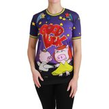 Dolce Gabbana - TSH4554 - T-shirt - Paars - Year of the Pig Motief