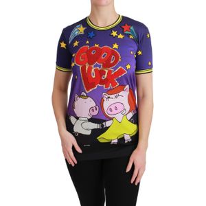 Dolce Gabbana - TSH4554 - T-shirt - Paars - Year of the Pig Motief