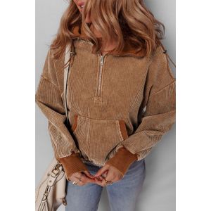 Corduroy Rits Hoodie Relaxed Fit