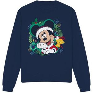 Disney Volwassen unisex mickey mouse krans kerst sweatshirt