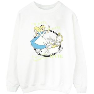 Li-cense Disney heren alice in wonderland i'm late sweatshirt