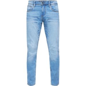Rusty Neal - MELVIN - Lichtblauwe Jeansbroek - Slim Fit - Katoen-Stretch