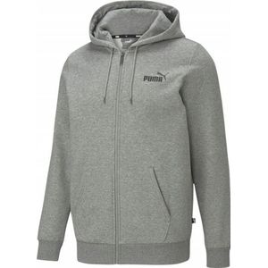 Puma - Heren Essential Big Logo Evening - Hoodie - Zwart - Volledige Ritssluiting