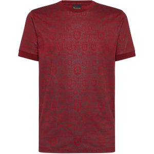 Billionaire - T-shirt - Rood - Round Neck SS Crest - Katoen