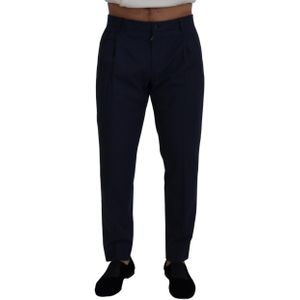 Dolce & Gabbana, Heren, Broeken, Blauw, Maat: XS Katoen,