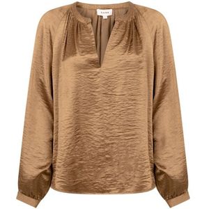 Aaiko - Alanza Vis 521 - Top - Donker Groen - Lange Mouw