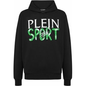 Plein Sport - Hoodie Sweatshirt - Zwart - Katoenfleece