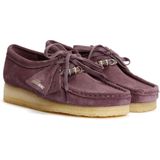 Clarks - Wallabee - Leren Schoenen - Lila - Plat - Veters
