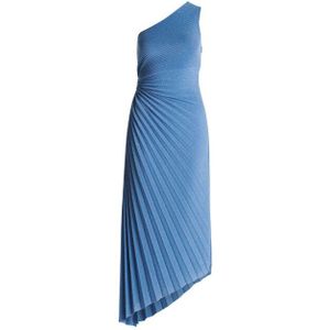 V by Vera Mont - Cocktailjurk - Lichtblauw - Materiaalmix met Stretch