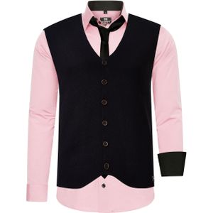 Shirt with vest and tie set of 3