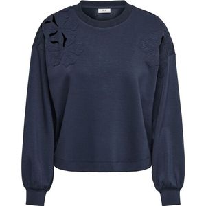 Jacqueline de Yong - Jdyaura Shoulder Detail Sweat - Trui - Total Eclipse/Flower