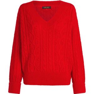 King Louie - V Top Leon - Gebreide Trui - Rood
