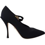Dolce & Gabbana Zwarte Sokken Stretch Kristallen Hakken Dames Schoenen