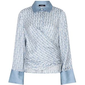 Ibana - Blouse lange mouw - Blauw - 302610024 Tatum Obli