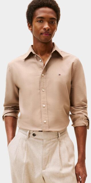 TOMMY HILFIGER Overhemd 'HERITAGE'  camel
