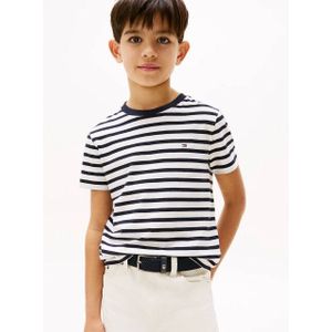 T-shirt - Effen - Jersey - Kwartmouw - Normale Pasvorm