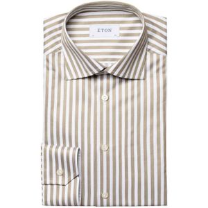 Eton - Overhemd - Klassieke Strepen - Widespread Boord - Lange Mouwen - 100% Katoen