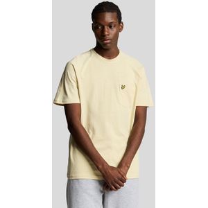 Lyle & Scott Raglan T-shirt van linnenmix - geel