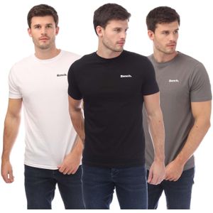 Bench - Ektor - T-shirt - Zwart-Wit - 3 Pack - Korte Mouwen