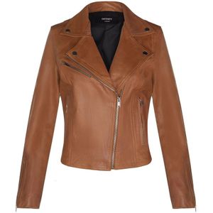 Dames - Brando - Bikerjack - Loughton - Klassiek Leren Jack