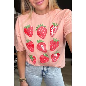 Aardbeienprint Casual T-shirt