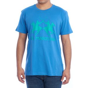 La Martina - Kurzarm T-Shirt - Katoen - Blauw