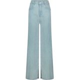 Licht blauwe wide leg jeans met splitjes - Homage
