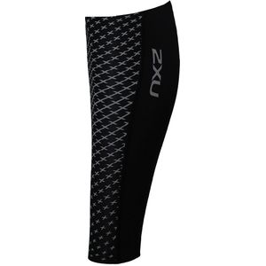 2XU - Reflecterende Compressie Kuitbeschermers - Zwart/Zilver - PWX-Stof