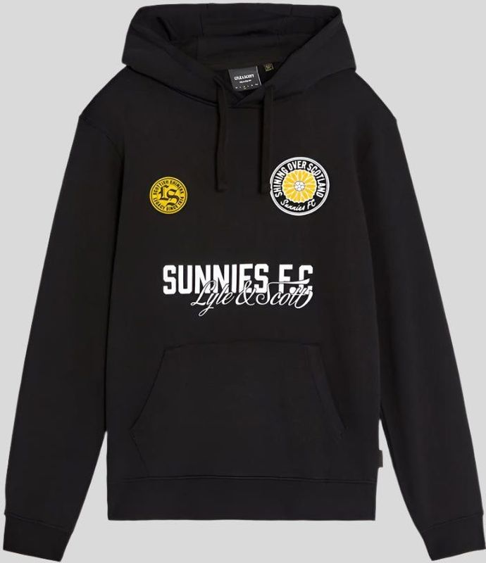 Lyle & Scott - FC Graphic Pullover Hoodie - Zwart - Sweater