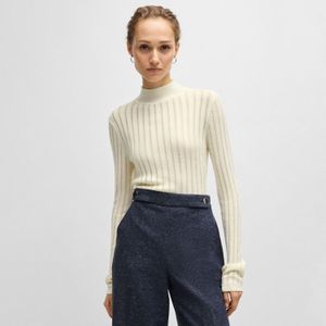 BOSS - Fatirami - Damestrui - Wit - Gestructureerde Strepen