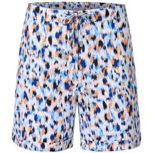 HV Society - Korte Broek - Blauw Indigo - Linnen Mix - All-Over Print