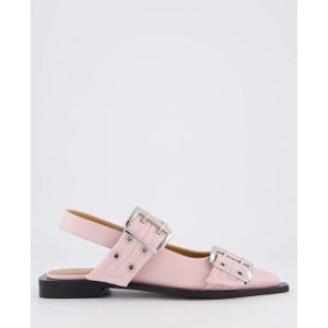 Ganni Dames chunky buckle ballerina