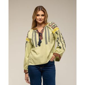 Top - Etnisch Borduursel - Vetersluiting