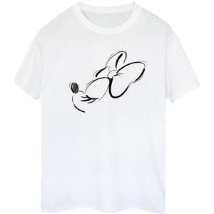 Li-cense Disney dames minnie mouse neus omhoog katoenen boyfriend t-shirt