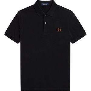 Fred Perry - Effen Zwart - Poloshirt - Korte Mouw - 100% Katoen
