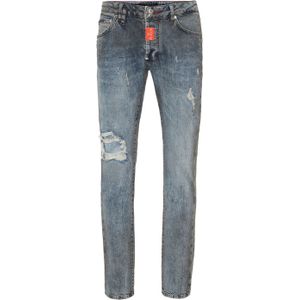 Denim Super Straight Cut Fit Trousers Hexagon