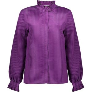 Geisha Blouse purple stripe