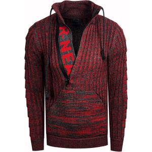 Rusty Neal - Chunky Trui - Gebreid - Opstaande Kraag met Rits