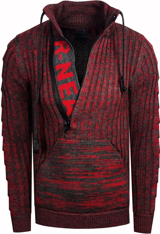 Rusty Neal - Chunky Trui - Gebreid - Opstaande Kraag met Rits