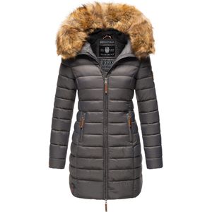 Marikoo - Rose - Damesjas - Gewatteerd Design - Afneembare Imitatiebontkraag