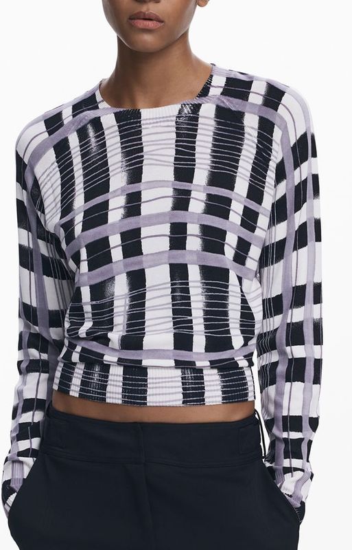 Geruit Langemouw T-shirt