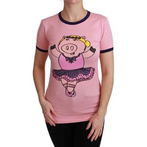 Dolce & Gabbana - Year of the Pig - T-shirt - Pink - Korte Mouwen