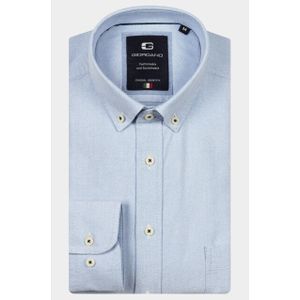 Giordano - Casual Hemd - Blauw - Lange Mouw - Regular Fit - 100% Katoen - Artikelcode 527007/61