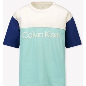 Calvin Klein - IB0IB02528 - T-shirt - Mint - Crème - Navy